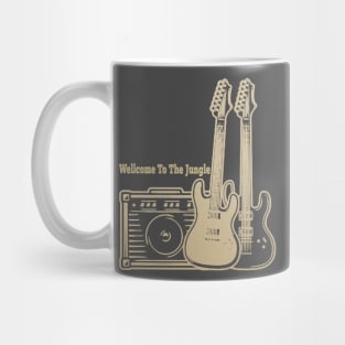 Wellcome to the jungle plat with guitars Mug